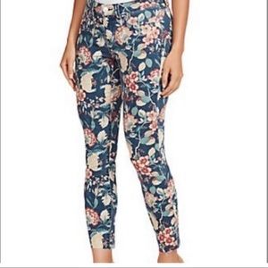 Vintage America wonderland Skinny Ankle Floral Print Jeans Size 4 / 27